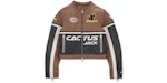 Lederjacke Jordan x Travis Scott Cactus Jack Damen archäobraun