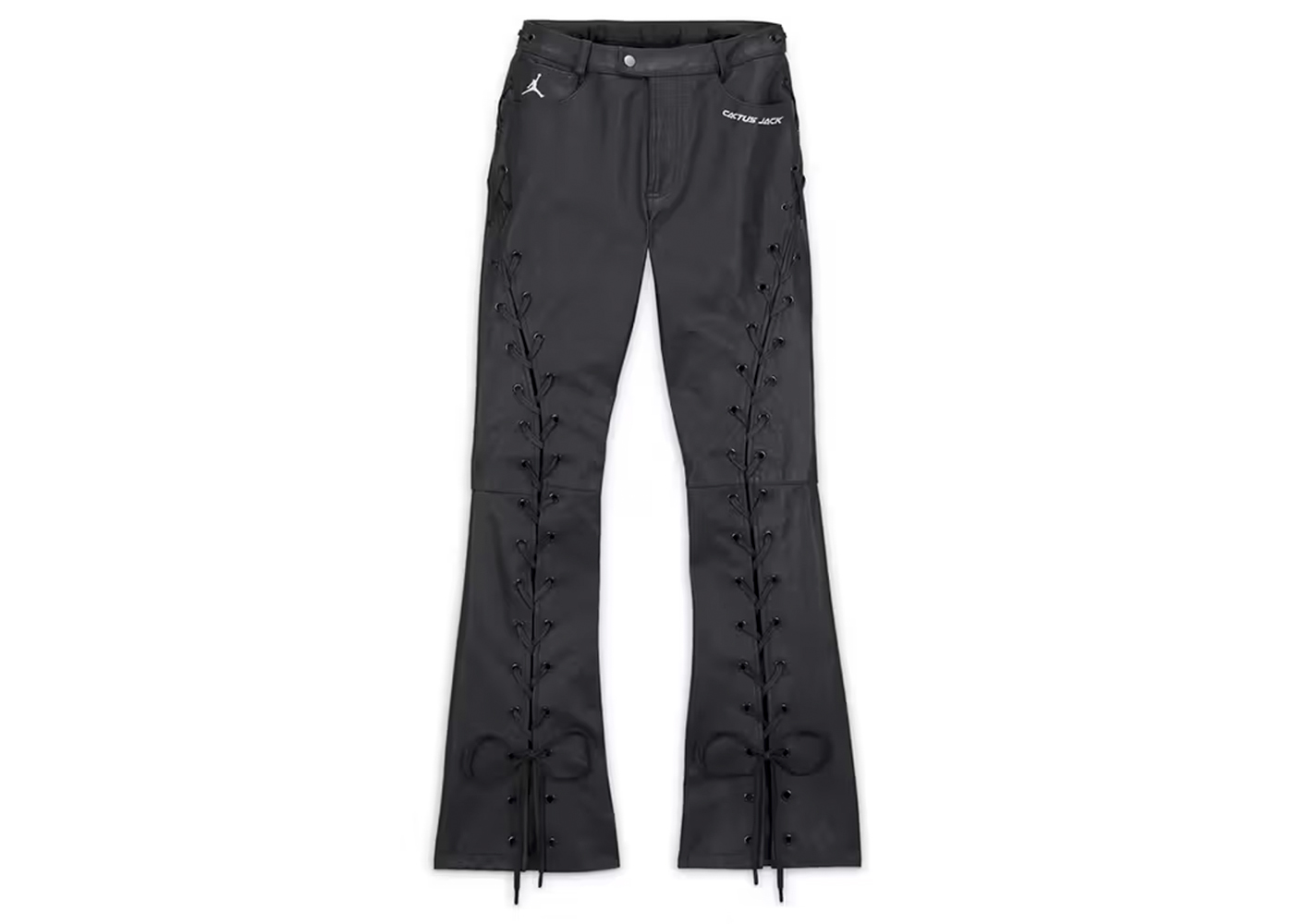 Jordan x Travis Scott Cactus Jack Women's Leather Pants (Asia Sizing) Black