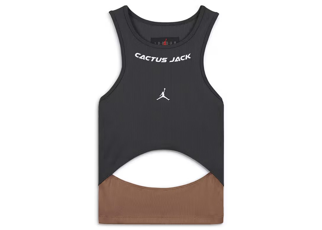 Pre-owned Jordan X Travis Scott Cactus Jack Women's Tank Top (asia Sizing) Dark Smoke Grey