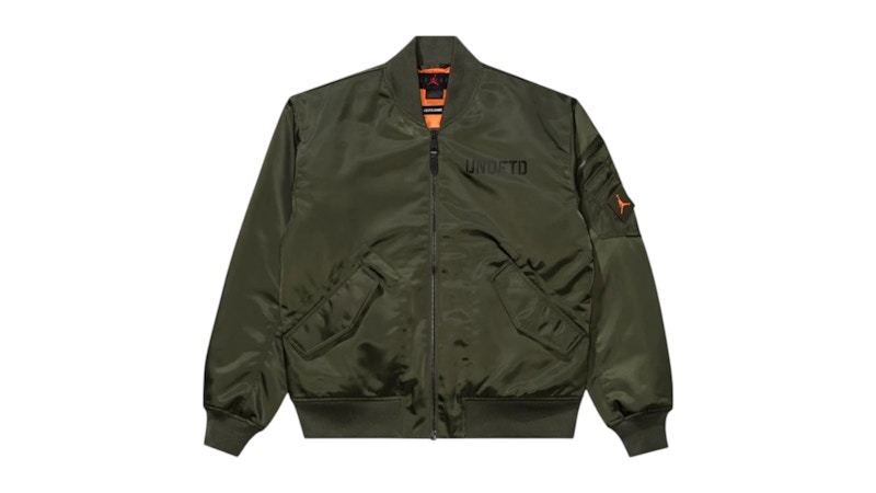 ジャケット・アウター JORDAN UNDFTD RNGD JACKET MA-1 Jordan x Undefeated Bomber Jacket Cargo Khaki/Orange Men's - US