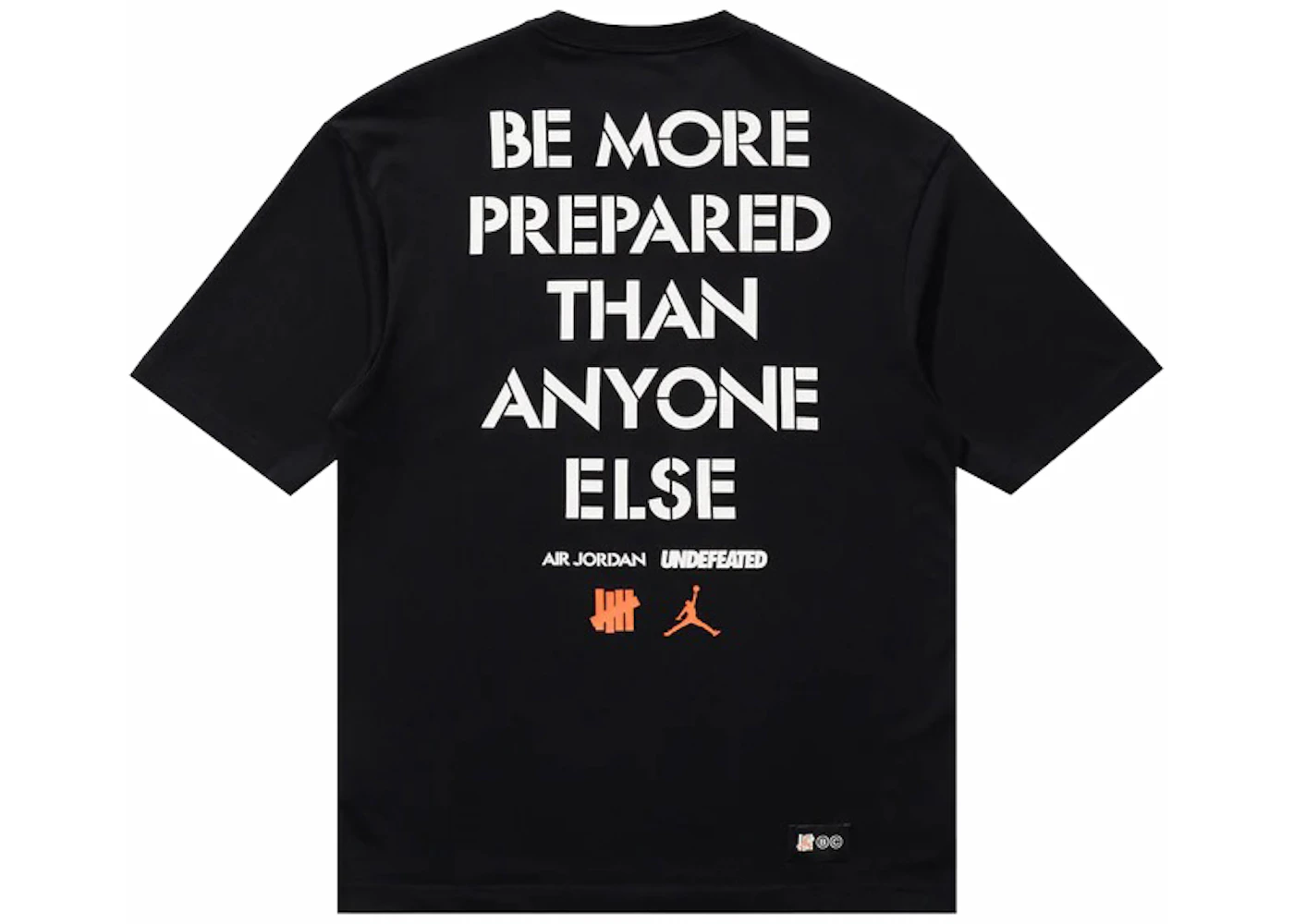Jordan x Undefeated Strikes Tee Black Men's - FW22 - US