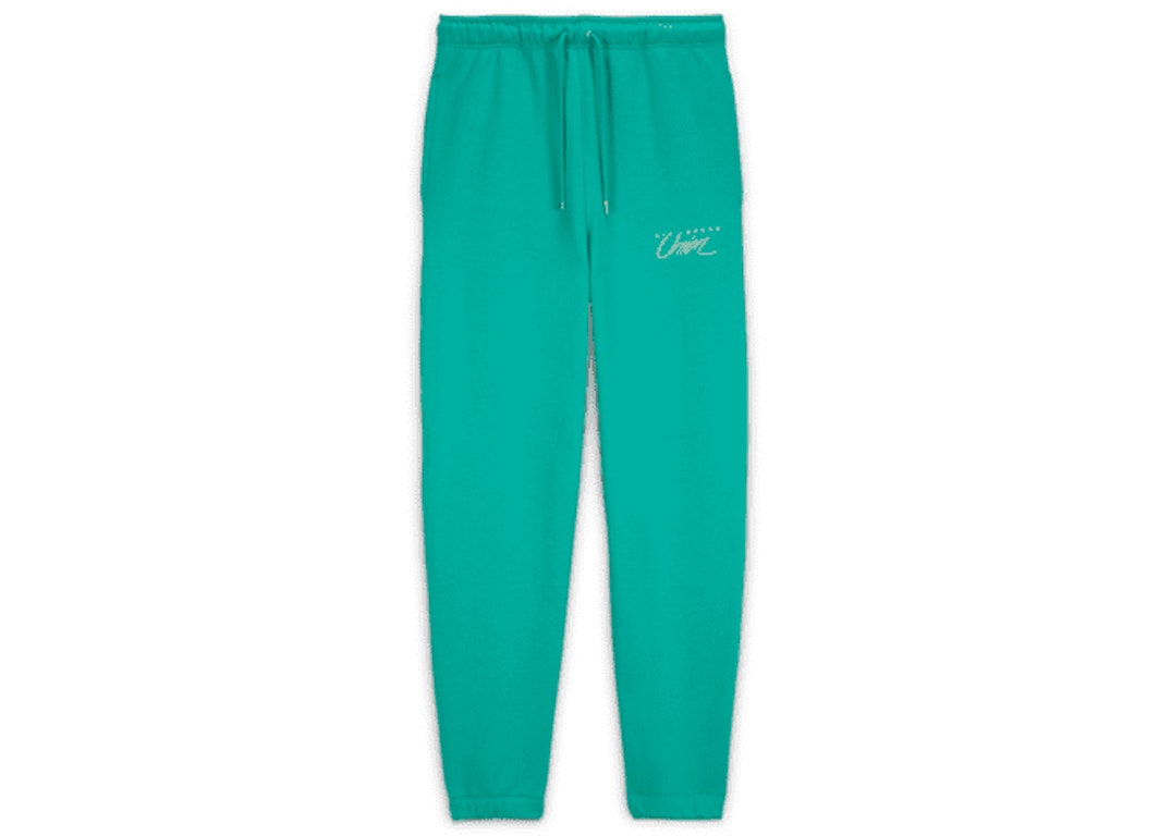 Pre-owned Jordan X Union Mj Fleece Pants Kinetic Green/white