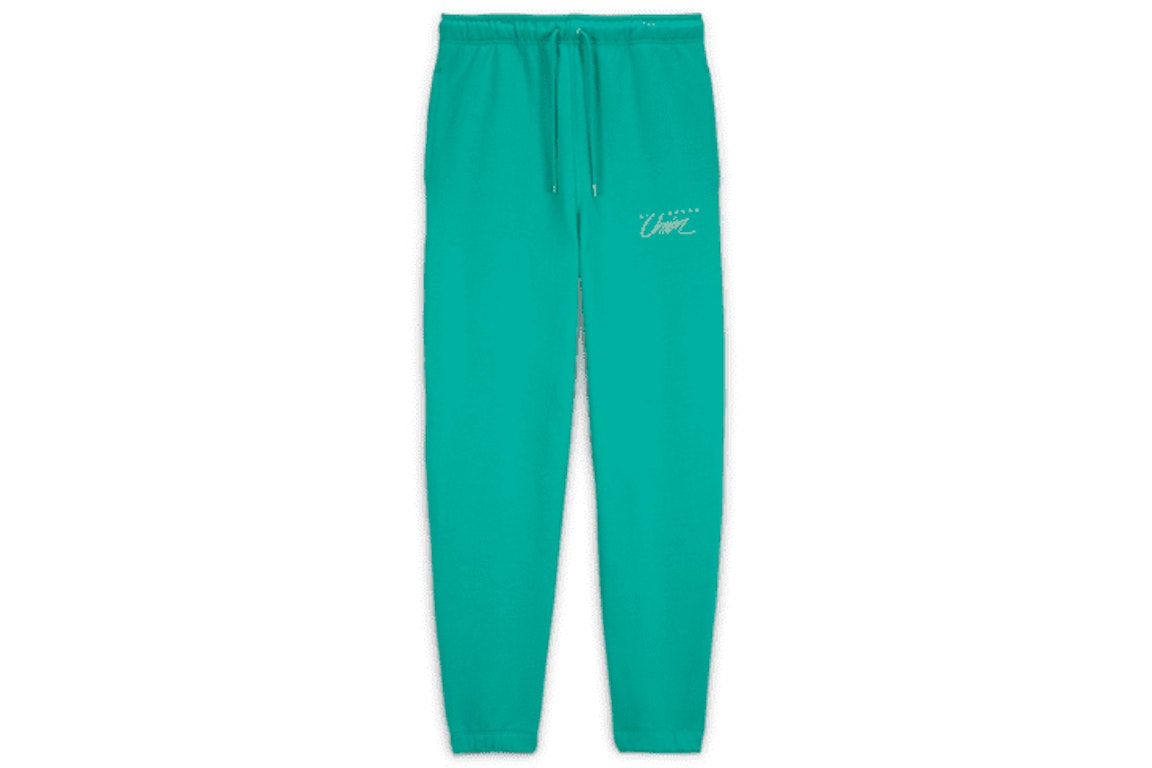 Pre-owned Jordan X Union Mj Fleece Pants Kinetic Green/white