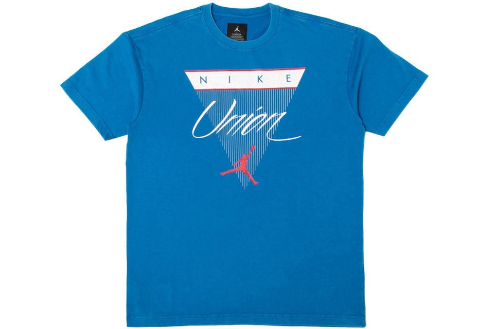 Jordan x Union NRG Vault Flight Triangle Tee Blue Men s FW18 GB