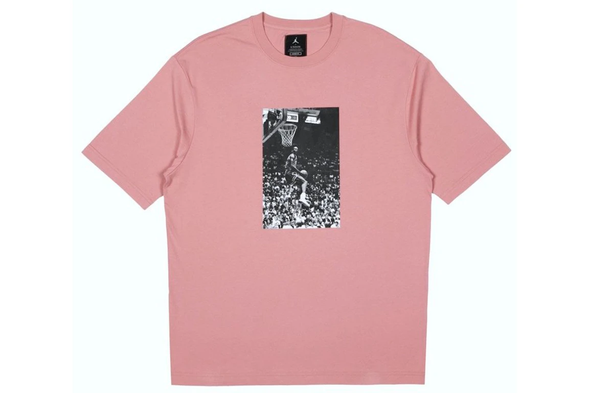 Jordan x Union Reverse Dunk T-Shirt Rust Pink