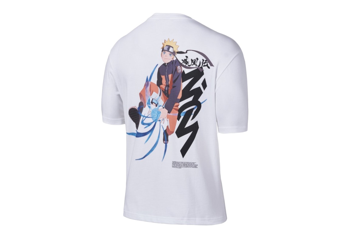 Pre-owned Jordan X Zion X Naruto T-shirt (asia Sizing) White