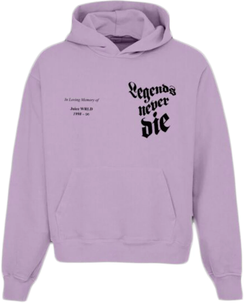 CLODA purple hoodie worn by Juice Wrld on the Instagram account  @rememberingjuice