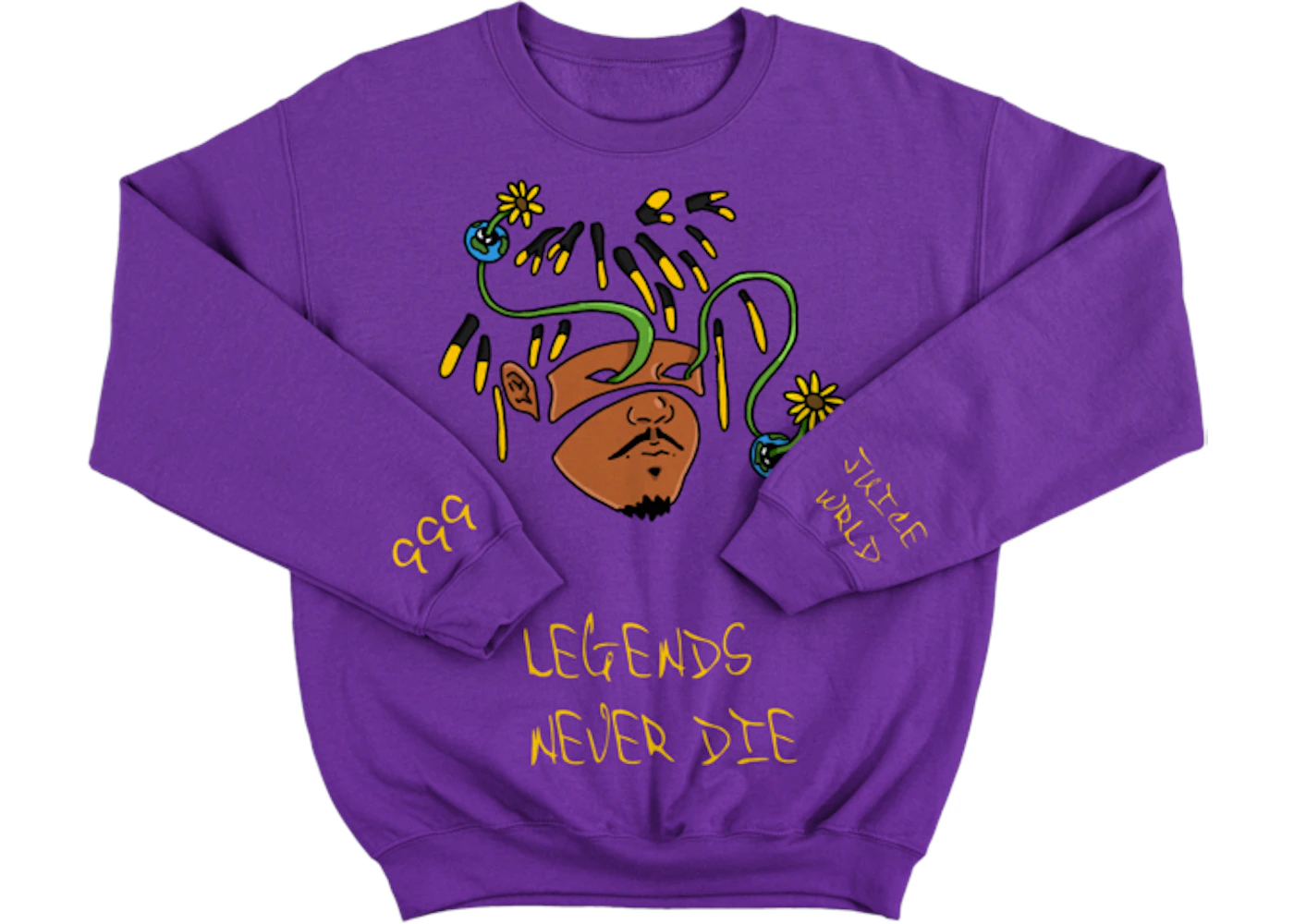 Juice Wrld Legends Never Die Crewneck Sweatshirt Purple Men s SS20 US