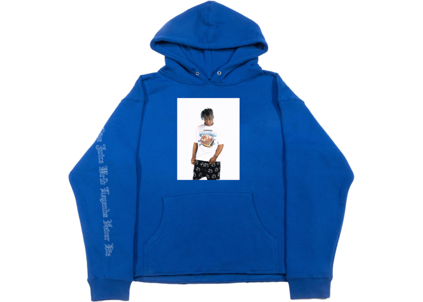 Juice Wrld X Revenge Photo Hoodie Blue Men s SS20 US