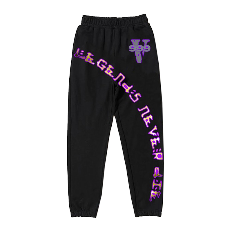 Juice Wrld x Vlone 999 Sweatpants Black/Purple Men's - FW21 - US