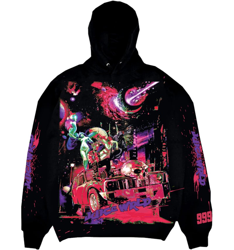 Juice Wrld x Vlone Galaxy Hoodie Black Men's FW21 US