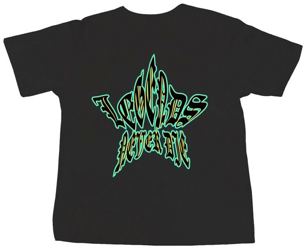 Juice Wrld x Vlone Neon T-shirt Black Men's - SS22 - US