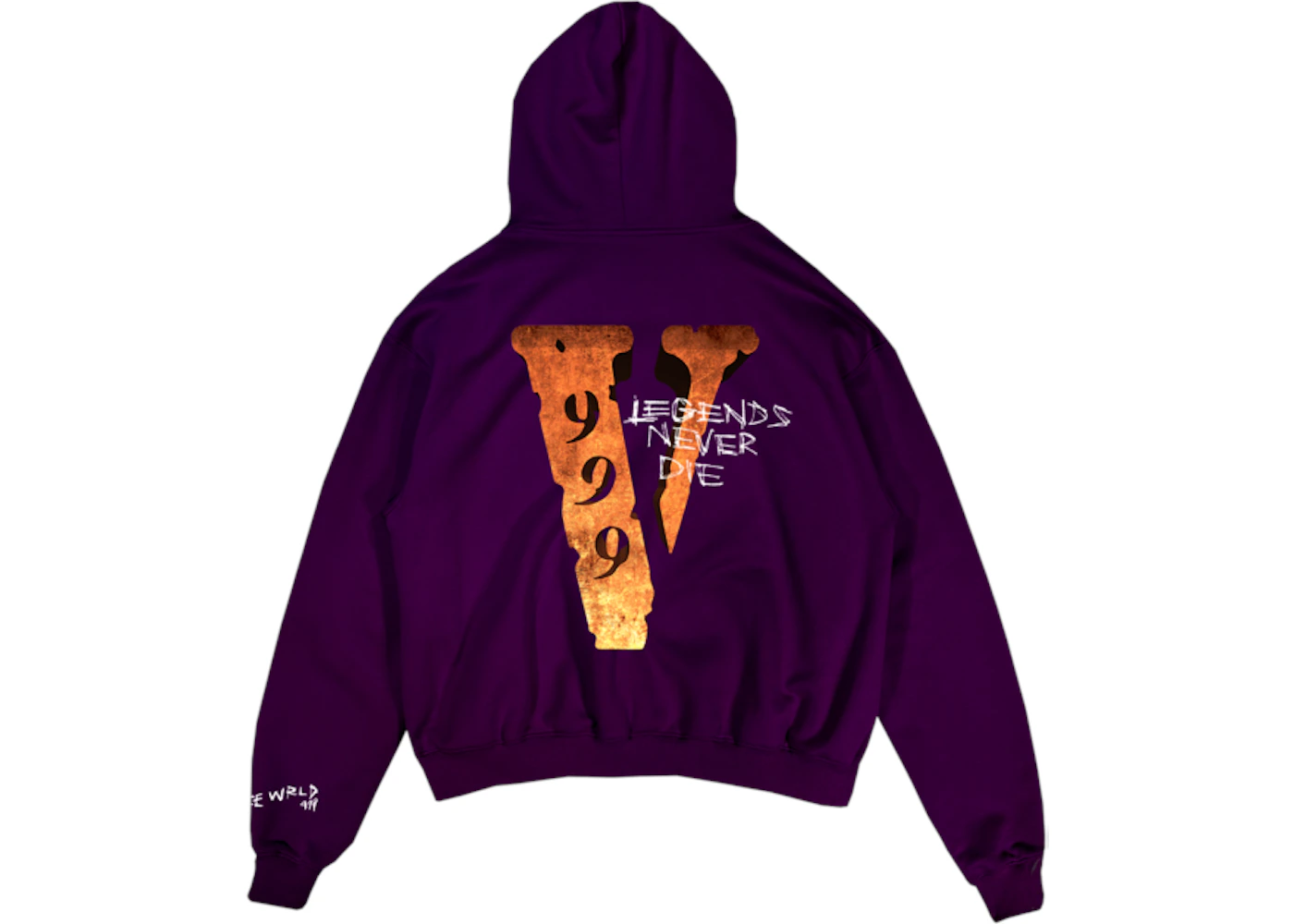 Juice Wrld x Vlone Legends Never Die Hoodie Purple Men's Juice Wrld x Vlone Legends Never Die Hoodie Purple Men's
