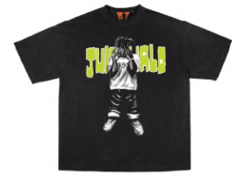 Juice Wrld x Vlone MOTY Man of the Year T-shirt Black/Green Men's ...