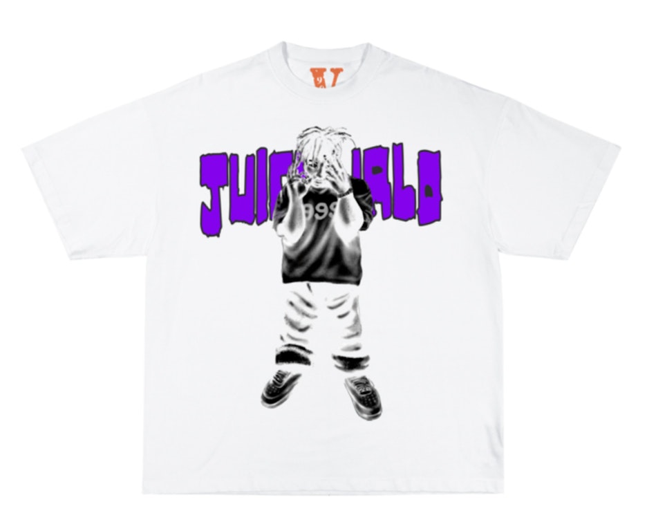 Pre-owned Juice Wrld X Vlone Moty Man Of The Year T-shirt White/purple