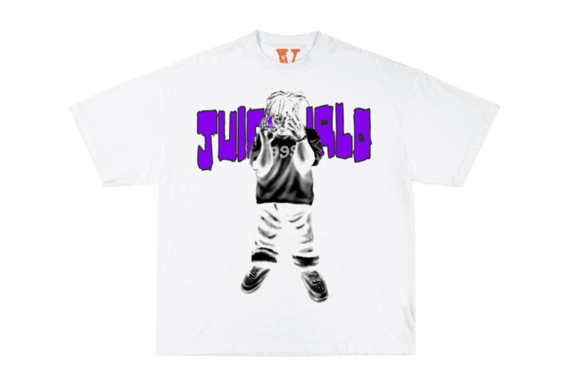 Pre-owned Juice Wrld X Vlone Moty Man Of The Year T-shirt White/purple