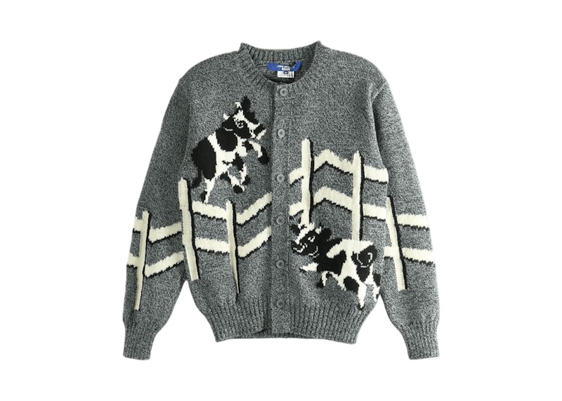 Junya Watanabe Knitted Cardigan Blue Sea Men's - US