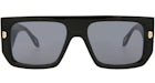 Just Cavalli Navigator-Frame Acetate Sunglasses Black Black Smoke (SJC022K-56-700X)