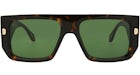 Just Cavalli Navigator-Frame Acetate Sunglasses Dark Havana Dark Havana Green (SJC022K-56-0722)