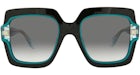 Just Cavalli Square-Frame Acetate Sunglasses Black Green Smoke (SJC023K-53-07M4)