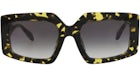 Just Cavalli Square-Frame Acetate Sunglasses Havana Black Smoke (SJC020V-54-0709)