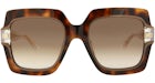 Just Cavalli Square-Frame Acetate Sunglasses Havana Crystal Brown (SJC023K-53-09AJ)