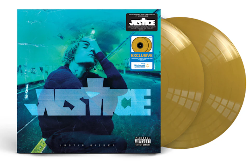 Justin Bieber Justice Walmart Exclusive 2XLP Vinyl Gold
