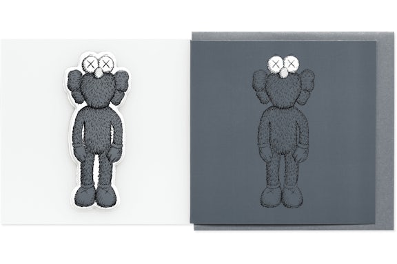 Tarjeta de felicitación KAWS BFF (con pegatina hinchada) gris oscuro