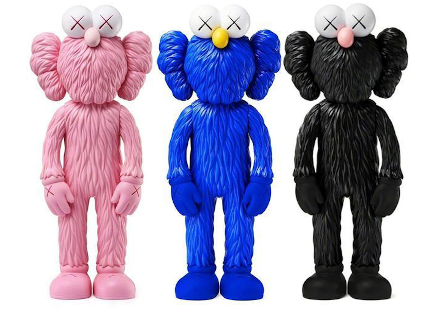 KAWS BFF Open Edition Vinyl Figure Pink/Blue/Black Set US