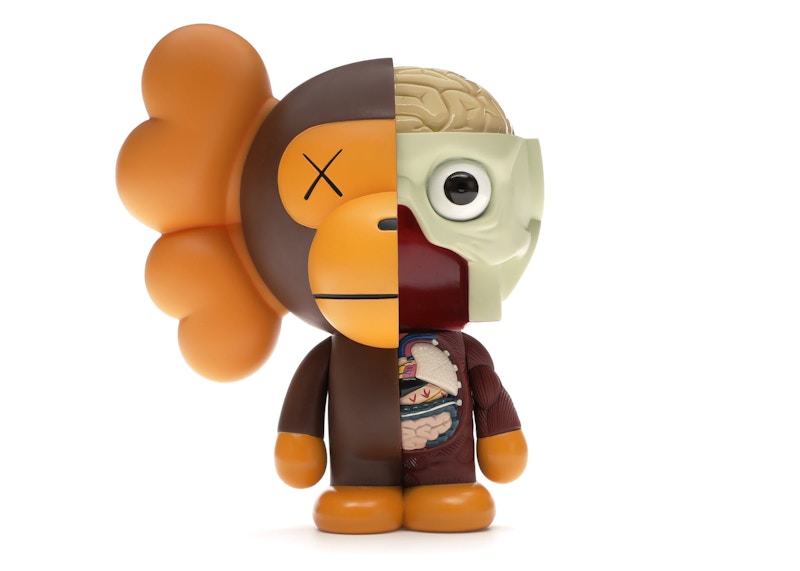 KAWS Bape Dissected Baby Milo Vinyl Figure Brown