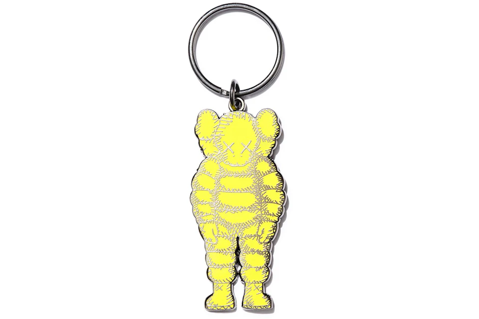 KAWS Brooklyn Museum WHAT PARTY Keychain Yellow