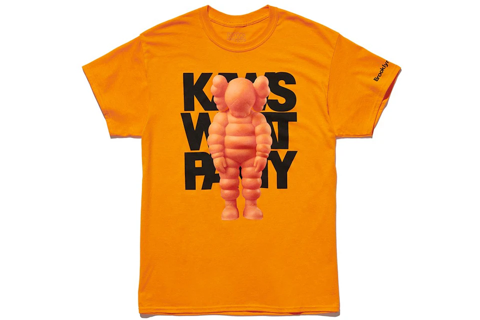 KAWS Brooklyn Museum WHAT PARTY T-shirt Orange