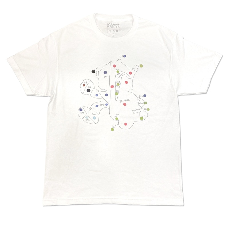 KAWS Collection Ankle Bracelet Tshirt White Men's FW21 US