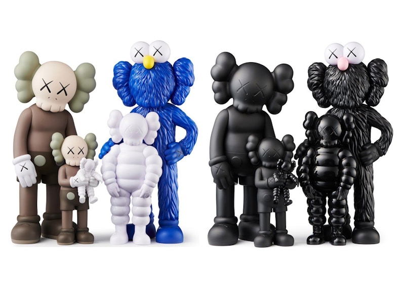 KAWS Family Vinyl Figures Set Brown/White/Blue/Black - US