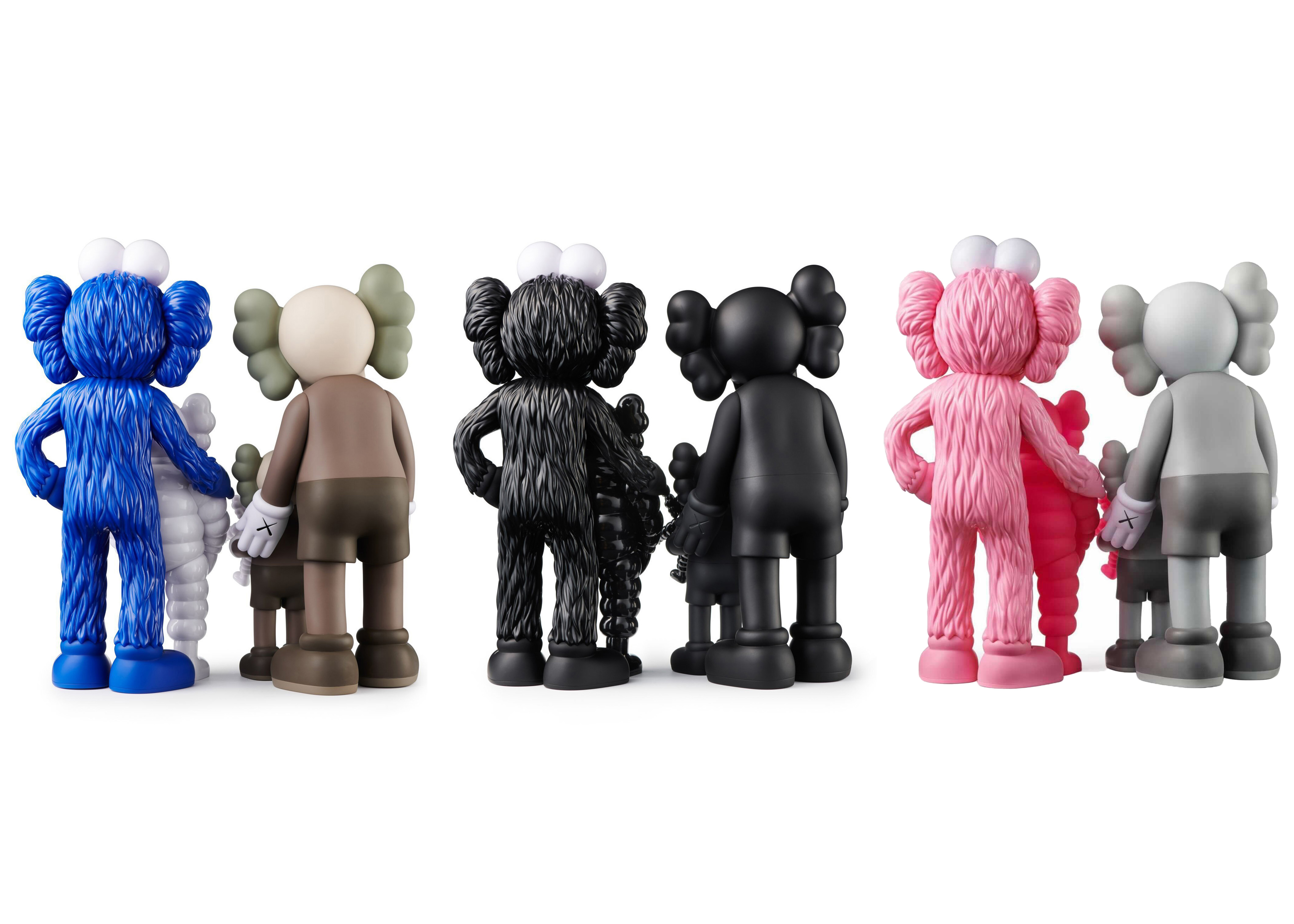 KAWS Family Vinyl Figures Set Brown/Blue/White/Black/Grey/Pink
