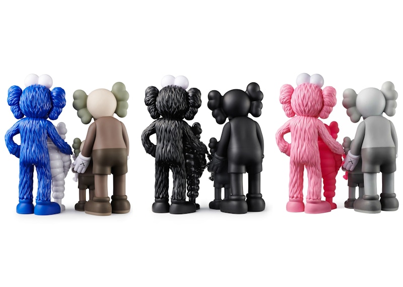 KAWS Family Vinyl Figures Set Brown/Blue/White/Black/Grey/Pink - JP