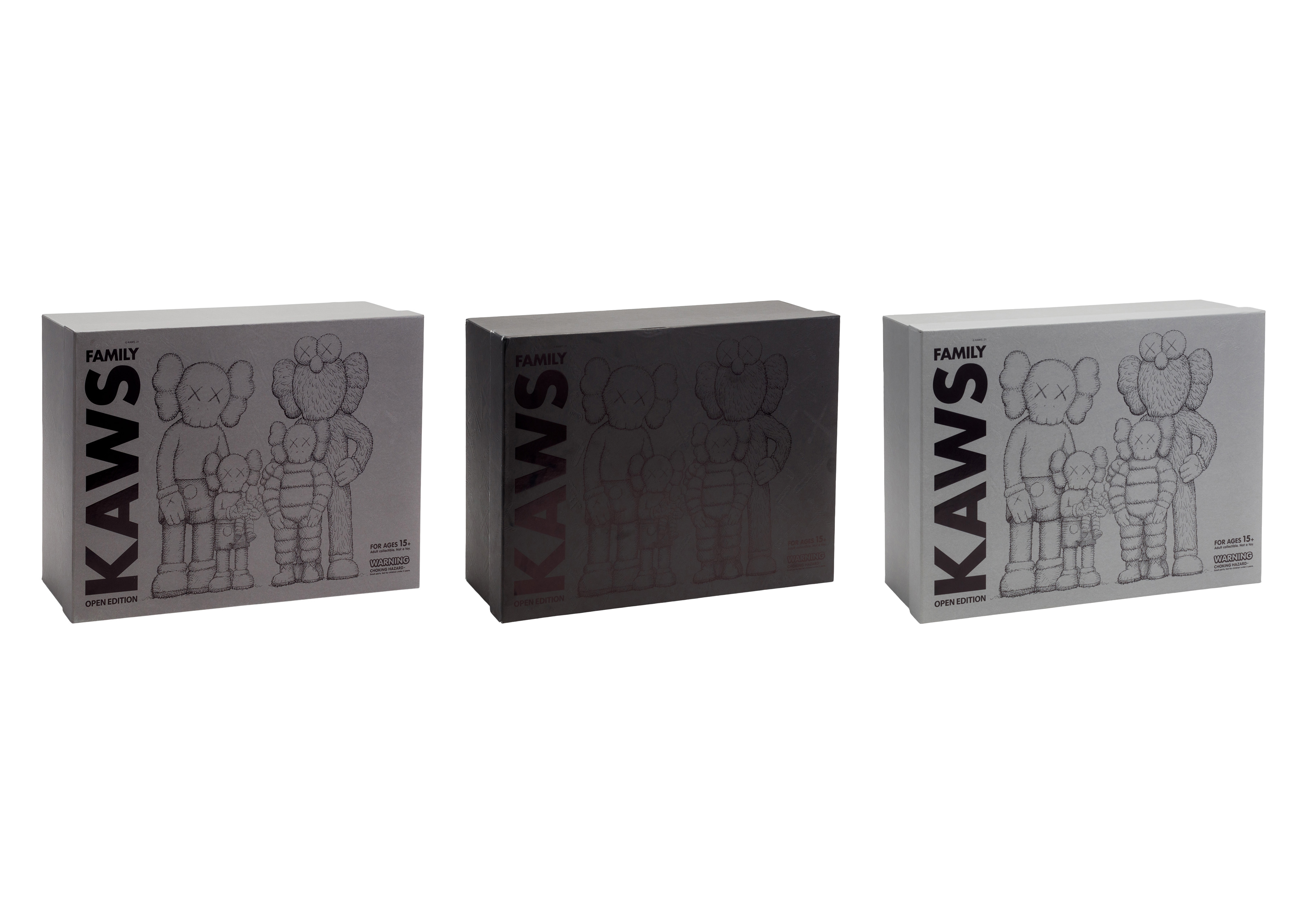 KAWS Family Vinyl Figures Set Brown/Blue/White/Black/Grey/Pink - US
