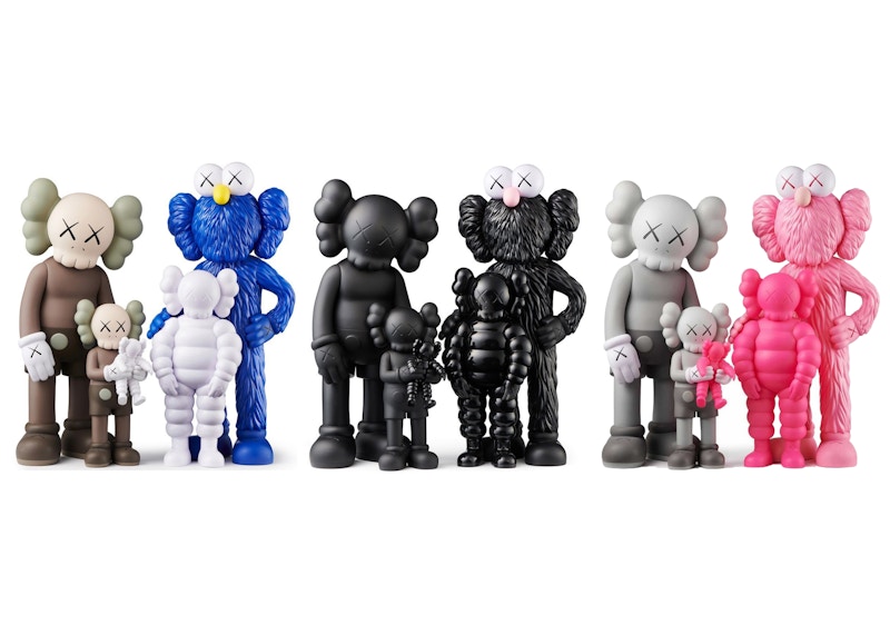 KAWS Family Vinyl Figures Brown/Blue/White - US