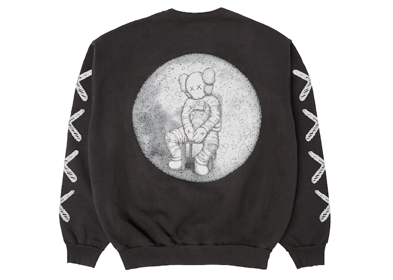 KAWS For Kid Cudi Moon Man Back Print Crewneck Sweatshirt Vintage