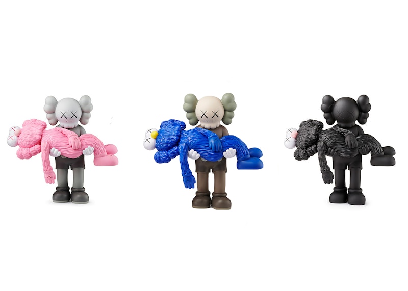 KAWS Gone Vinyl Figure Black/Brown/Grey Set - JP