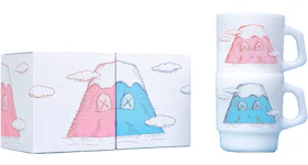 KAWS HOLIDAY JAPAN Mount Fuji Fire King Mug (Set of 2) Multicolor
