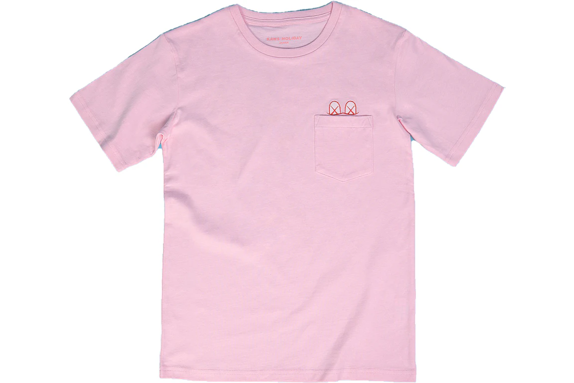 KAWS HOLIDAY JAPAN Pocket T-Shirt Pink