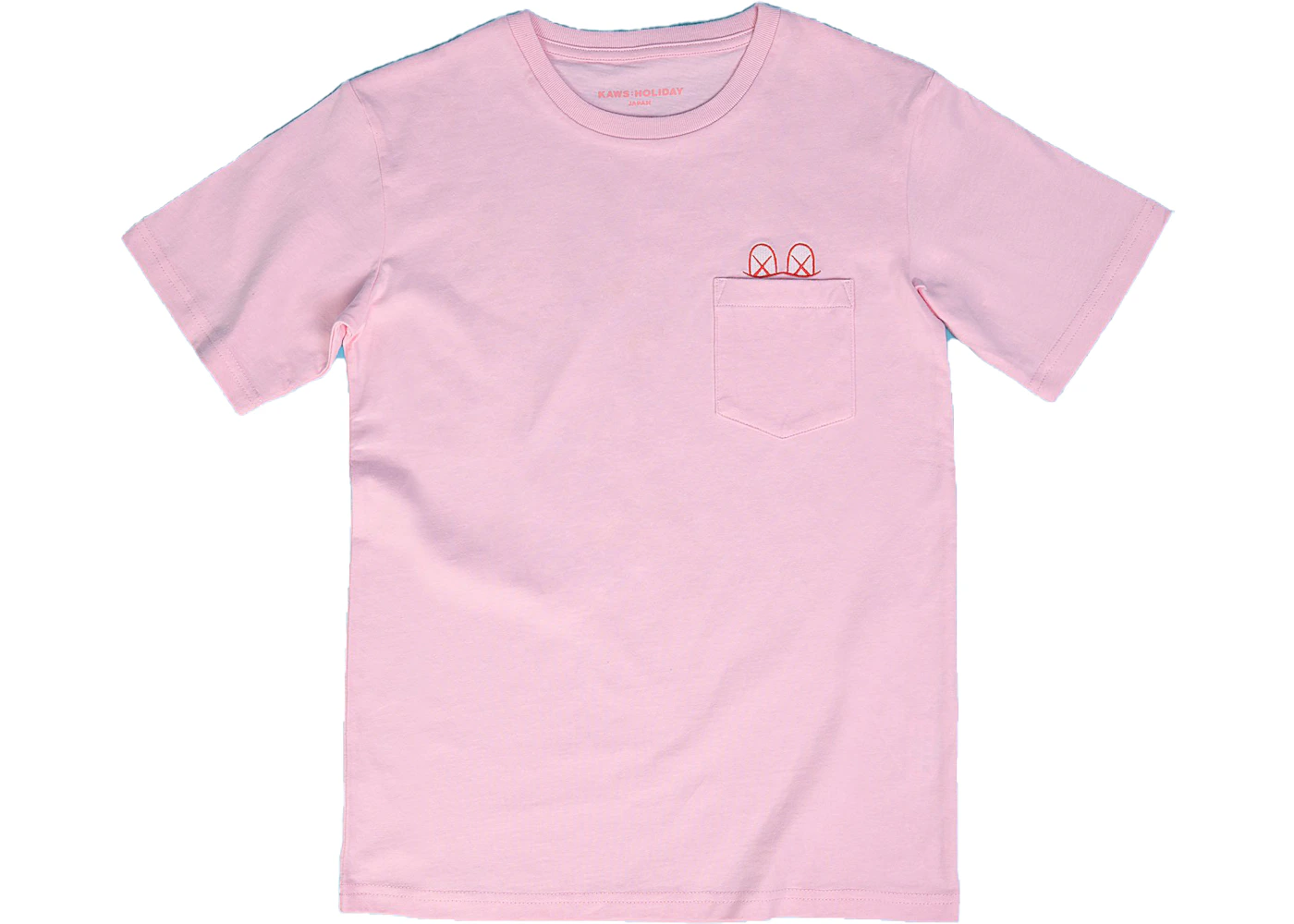 KAWS HOLIDAY JAPAN Pocket T-Shirt Pink Men's - SS19 - US