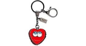 KAWS Heart Keychain Red