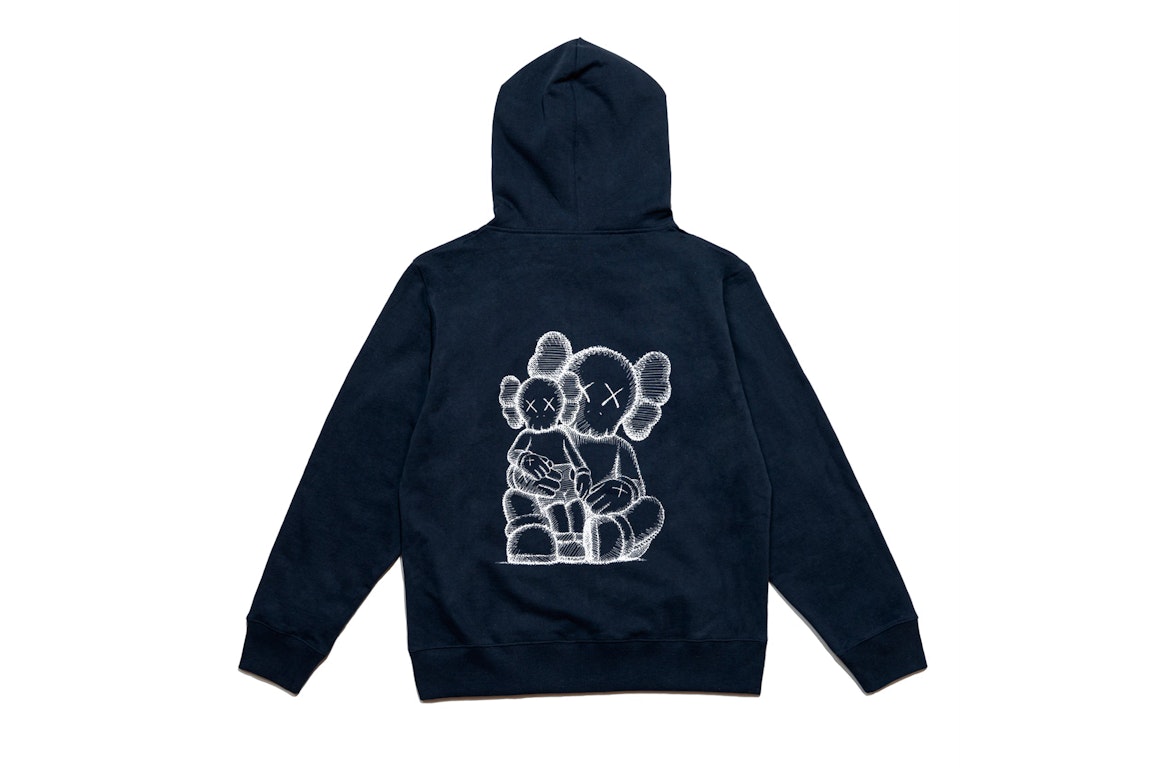 Pre-owned Kaws Holiday Changbai Mountain Zip Up Hoodie Navy
