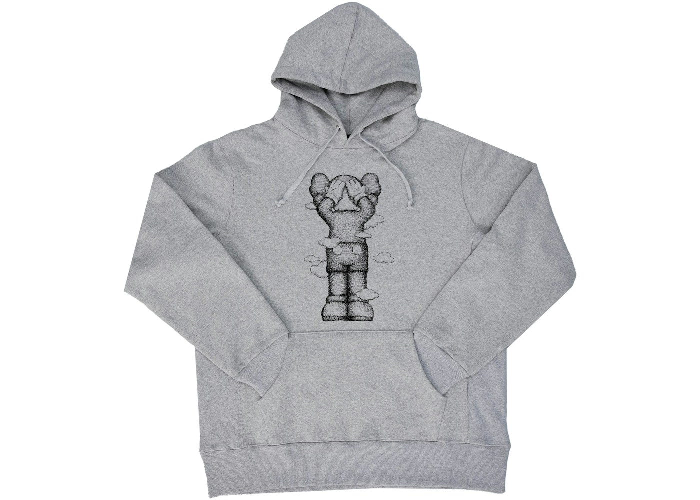 Grey kaws hoodie Clearance