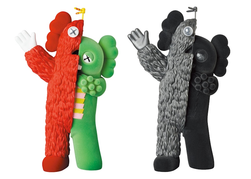 KAWS KACHAMUKKU Vinyl Figure Green/Red u0026 Black Set