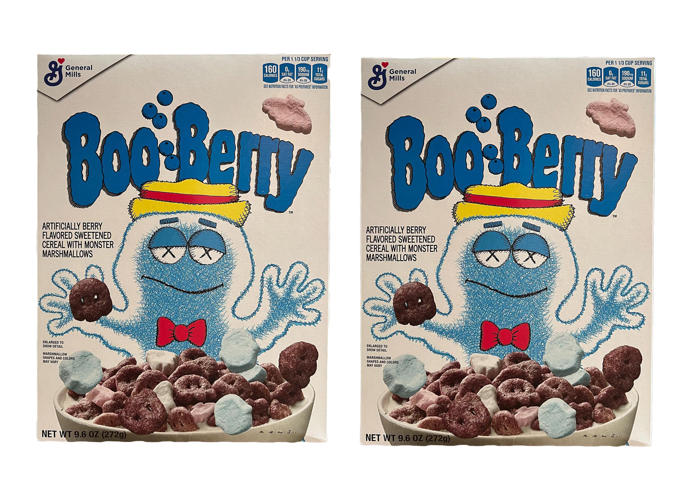 KAWS Monsters Boo Berry Cereal 2x Lot (Not Fit For Human 