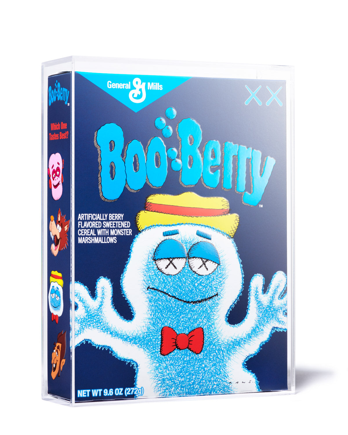 KAWS Monsters Boo Berry Cereal Limited Edition in Acrylic Case 