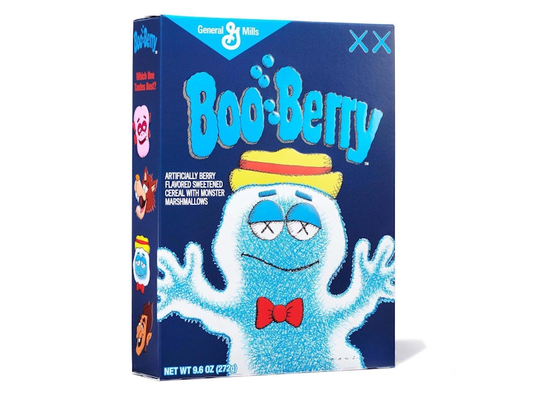 KAWS Monsters Boo Berry Cereal Limited Edition in Acrylic Case 